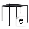 Pergola ogrodowa tarasowa aluminiowa NORDVIC Skyline 3 x 3 m Antracyt + Montaż w cenie